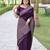 Women wine Art silk handloom saree