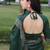 Women green Art silk handloom saree