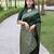 Women green Art silk handloom saree