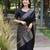 Women black Art silk handloom saree