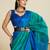 Women blue Art silk handloom saree