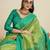 Women green Art silk handloom saree