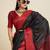 Women black Art silk handloom saree
