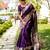 Women purple Art silk handloom saree