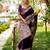 Women purple Art silk handloom saree