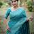 Women sky blue art silk handloom saree