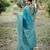 Women sky blue art silk handloom saree