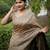 Women beige Art silk handloom saree