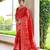 Women red Art silk handloom saree