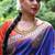 Women blue Art silk handloom saree