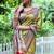 Women yellow Art silk handloom saree