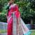 Women pink Art silk handloom saree