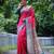 Women pink Art silk handloom saree