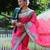 Women pink Art silk handloom saree