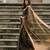 Women black Art silk handloom saree