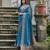 Women blue Art silk handloom saree