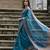 Women blue Art silk handloom saree
