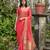 Women pink Art silk handloom saree
