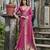 Women magenta Art silk handloom saree