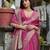 Women magenta Art silk handloom saree