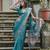 Women skyblue Art silk handloom saree