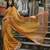 Women mustarad Art silk handloom saree