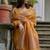 Women mustarad Art silk handloom saree