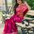 Women pink Art silk handloom saree