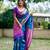 Women blue Art silk handloom saree