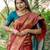 Women maroon Art silk handloom saree
