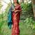 Women maroon Art silk handloom saree
