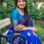 Women blue Art silk handloom saree