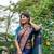 Women blue Art silk handloom saree