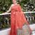 Women orange Art silk handloom saree
