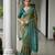 Women green Art silk handloom saree