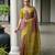 Women mehndi Art silk handloom saree