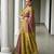 Women mehndi Art silk handloom saree