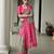 Women pink Art silk handloom saree