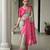 Women pink Art silk handloom saree