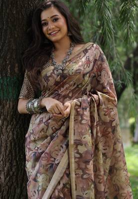 Women multicolor Art silk handloom saree 4