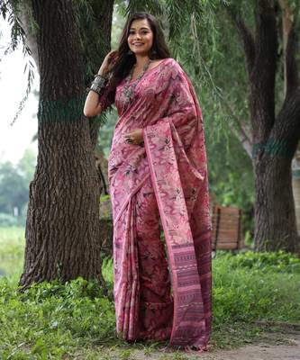 Women multicolor cotton handloom saree 1