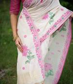 Women multicolor cotton handloom saree