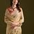 Women beige cotton handloom saree