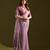 Women purple cotton handloom saree