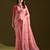 Women pink cotton handloom saree
