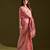 Women pink cotton handloom saree