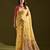 Women yellow cotton handloom saree