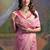 Women pink Art silk handloom saree
