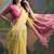 Women yellow Art silk handloom saree