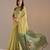 Women yellow cotton handloom saree